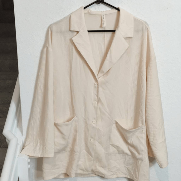 Nap Other - Nap Texture Pajama Top- Womens- Size L- Cream